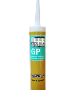 Wacker General Sealant GP available in black, white and clear-coloured is a fine one-part, acetoxy silicone sealant for many applications