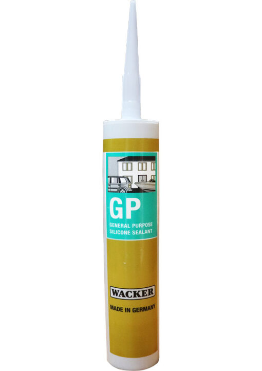 Wacker General Sealant GP available in black, white and clear-coloured is a fine one-part, acetoxy silicone sealant for many applications