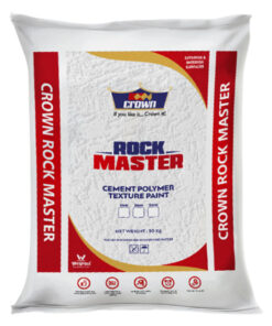 Crown RockMaster is a cement based polymeric texture wall finish made from finest quality minerals, white cement and polymers.