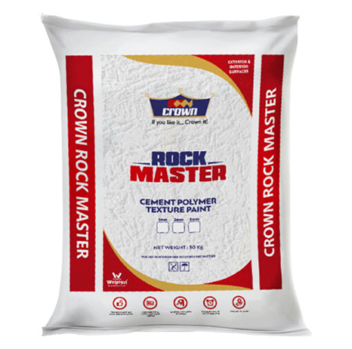 Crown RockMaster is a cement based polymeric texture wall finish made from finest quality minerals, white cement and polymers.