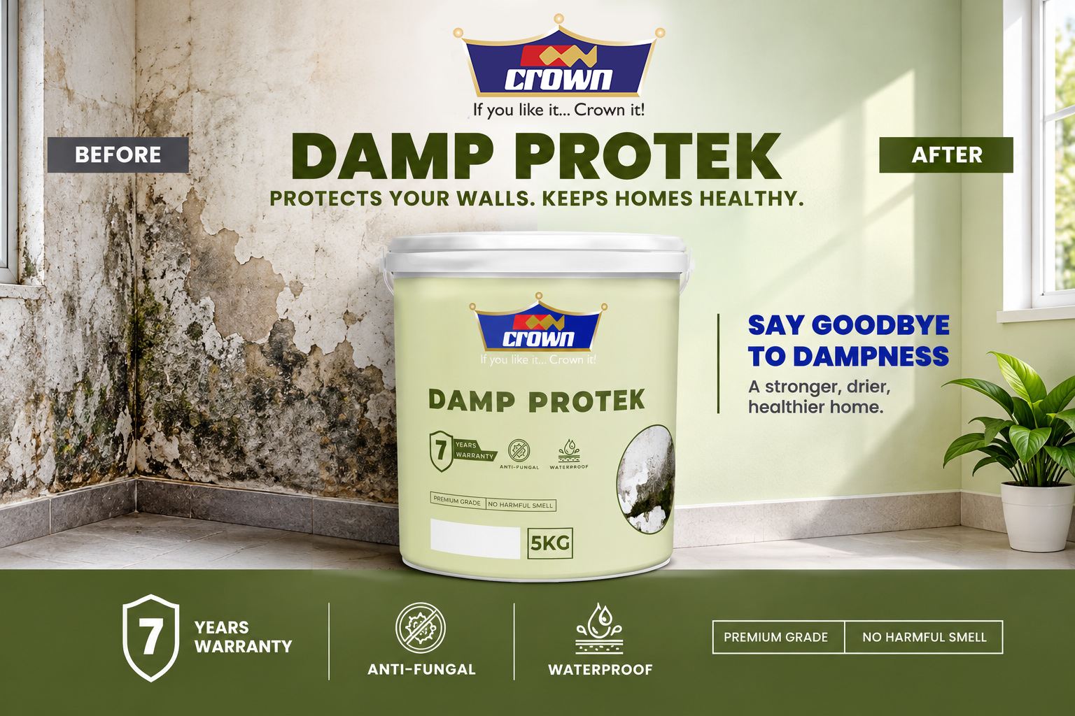 Crown Damp Protek – Damp Proofing Paint & Moisture Protection in Kenya