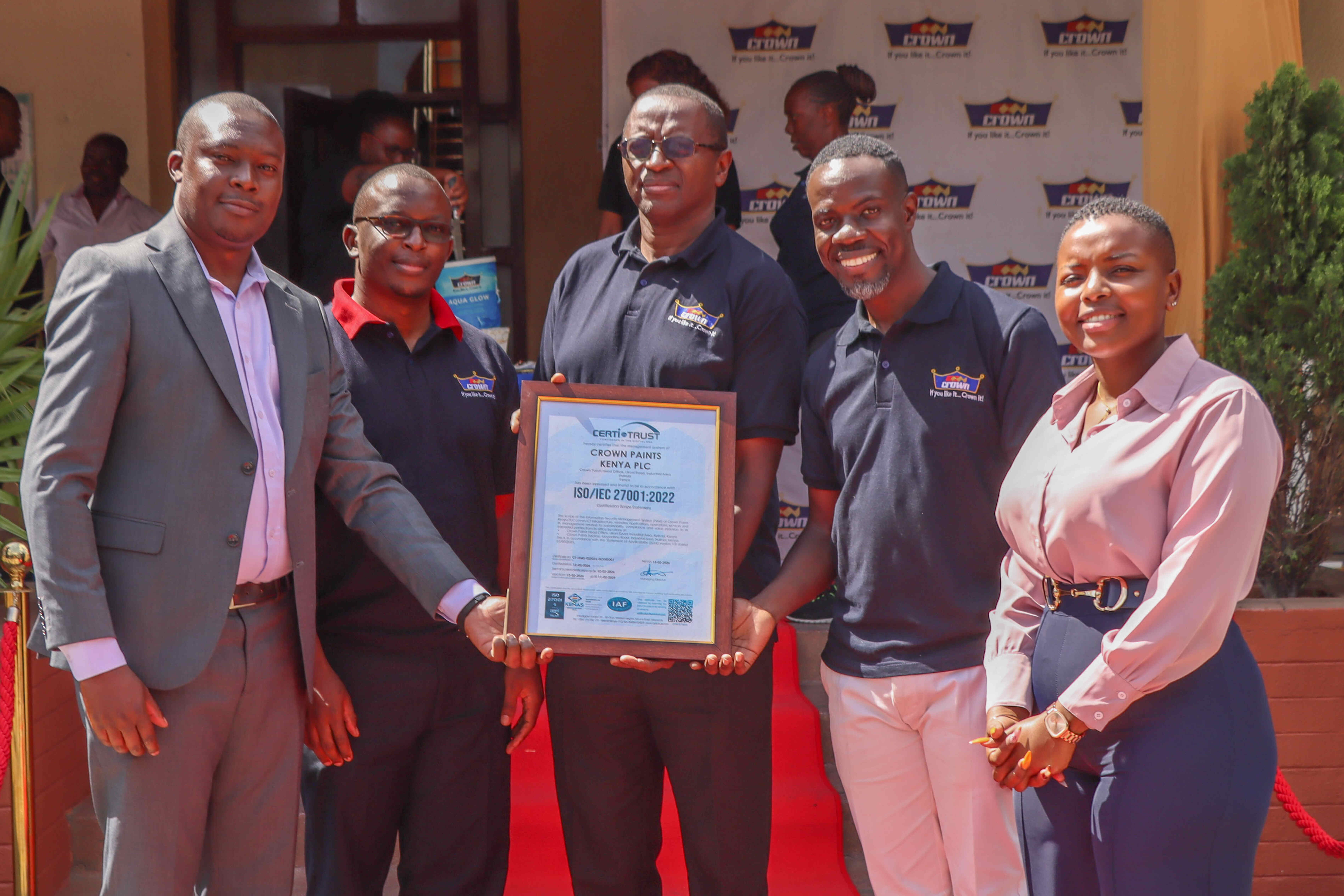 Crown Paints Achieves ISO/IEC 27001:2022 Certification, Strengthening Data Security Across East Africa