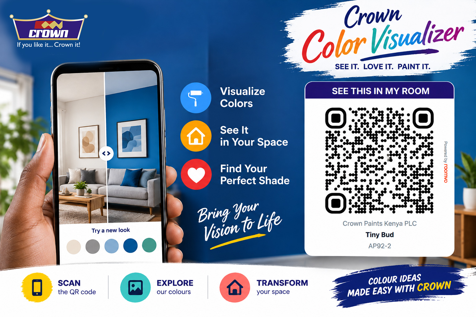 Crown Paints Colour Visualizer In Kenya | See Colours Before You Paint