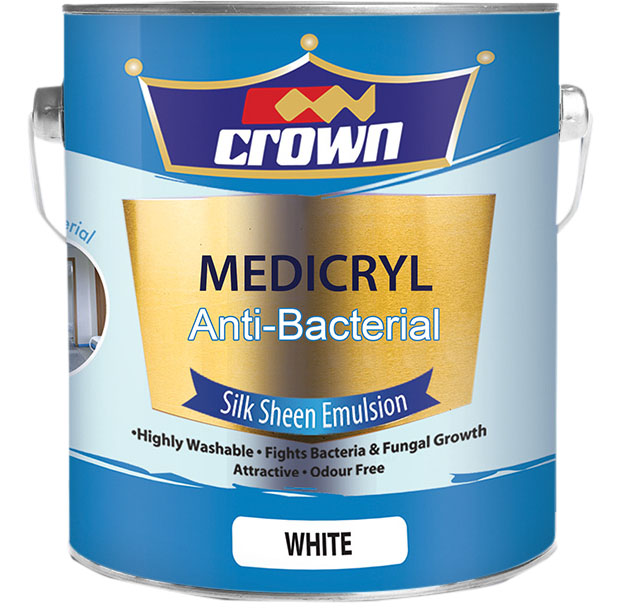 Crown Medicryl AntiBacterial Silk Sheen Emulsion Crown Paints Kenya PLC